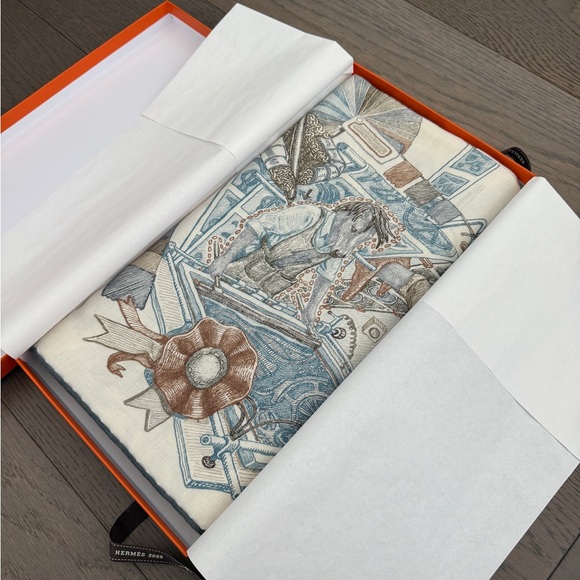 Le Monde d'Hermès shawl 140 - Picture 2 of 8